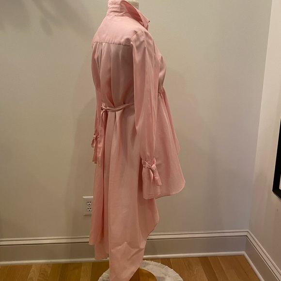 Zara Womens Pink Tunic with High Low Asymmetrical Hemline W Drawstring / S / NWT - Picture 6 of 16